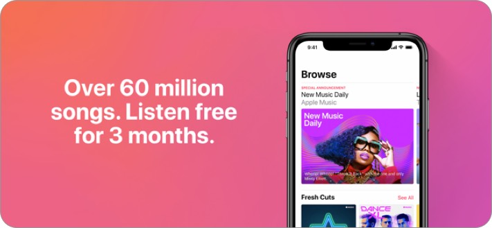apple music streaming iphone and ipad app screenshot