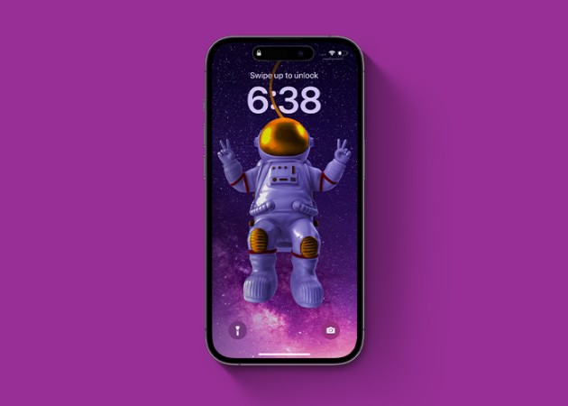 Astronaut Dynamic Island wallpaper for iPhone 14 pro