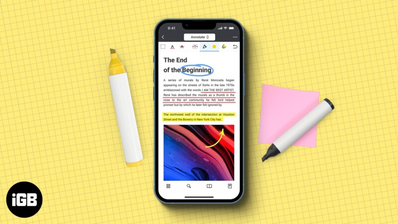 Note taking app opened on an iPhone