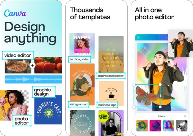 Canva graphic design app for iPhone
