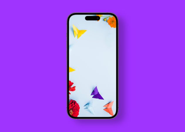Colorful Origami Butterflies wallpaper