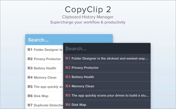 CopyClip 2 Mac Clipboard Manager Screenshot
