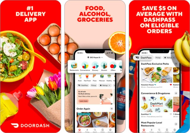 DoorDash iPhone food delivery app