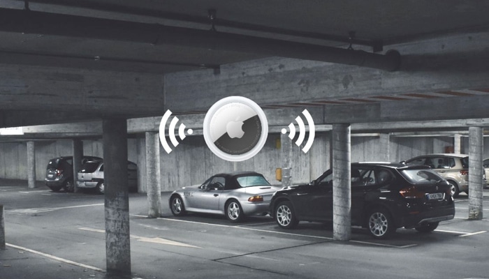 Find a car parking spot with AirTag