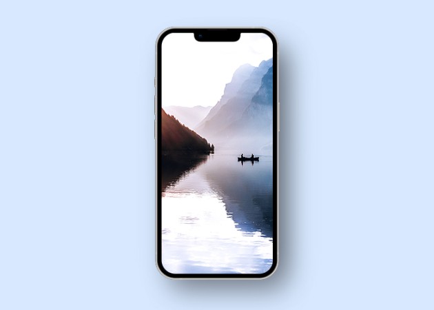 Fisherman in mist iPhone Wallpaper