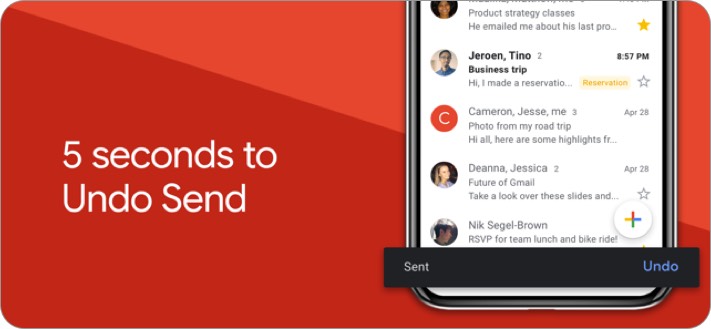 gmail iphone and ipad email app screenshot