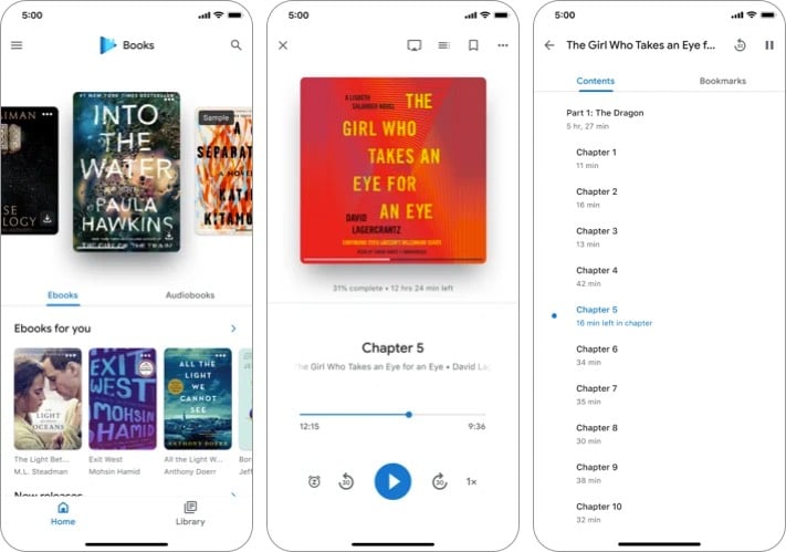 google play books iphone ipad app screenshot
