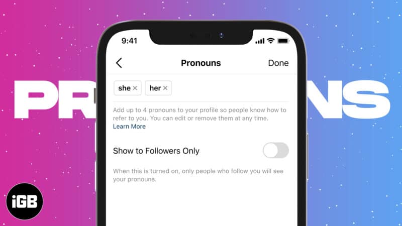 How to add pronouns to your Instagram profile on iPhone