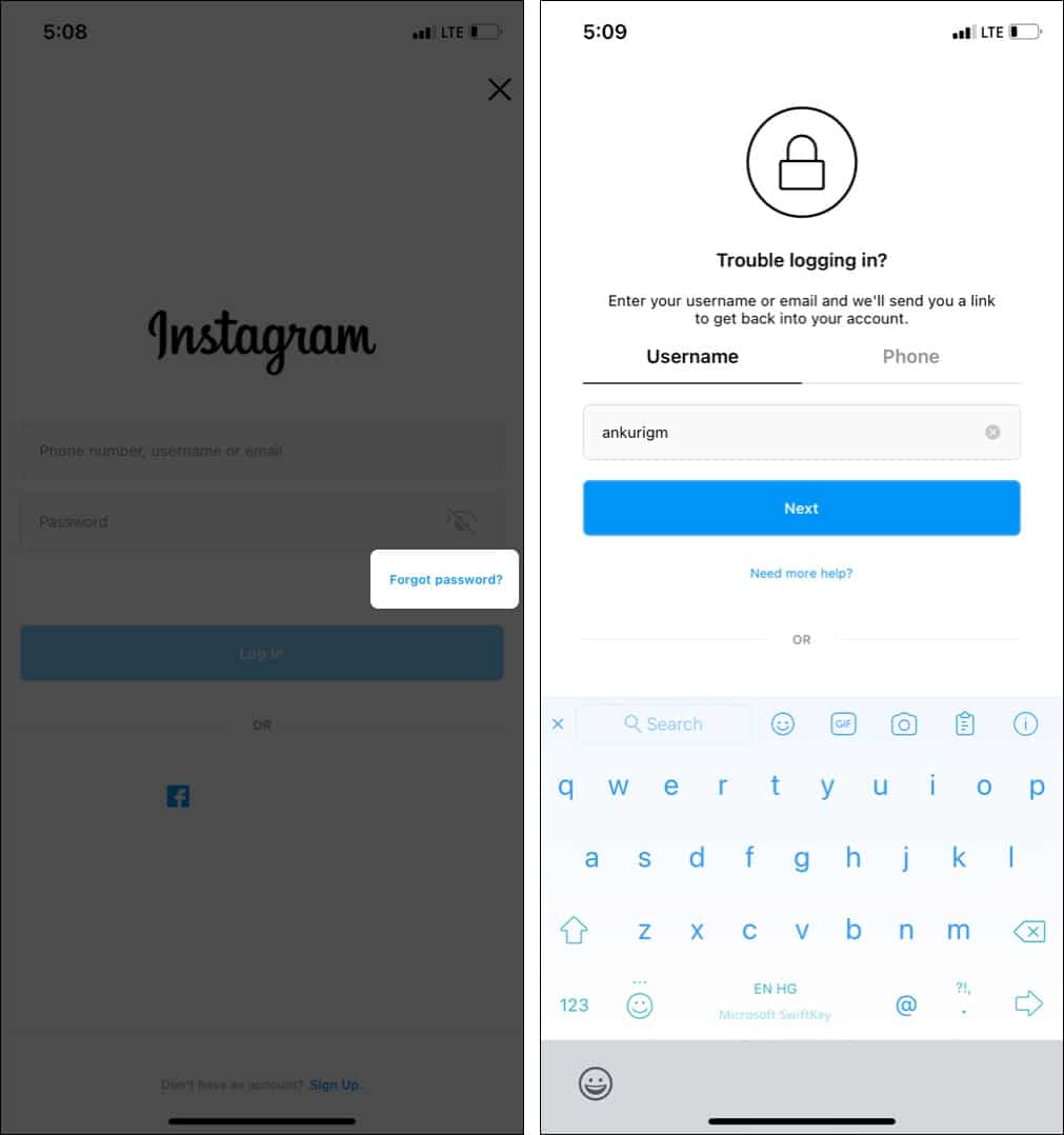 How to reset your forgotten Instagram password using app