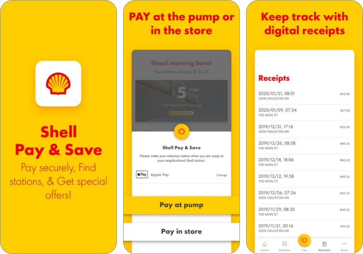Shell US & Canada Apple Pay supported app