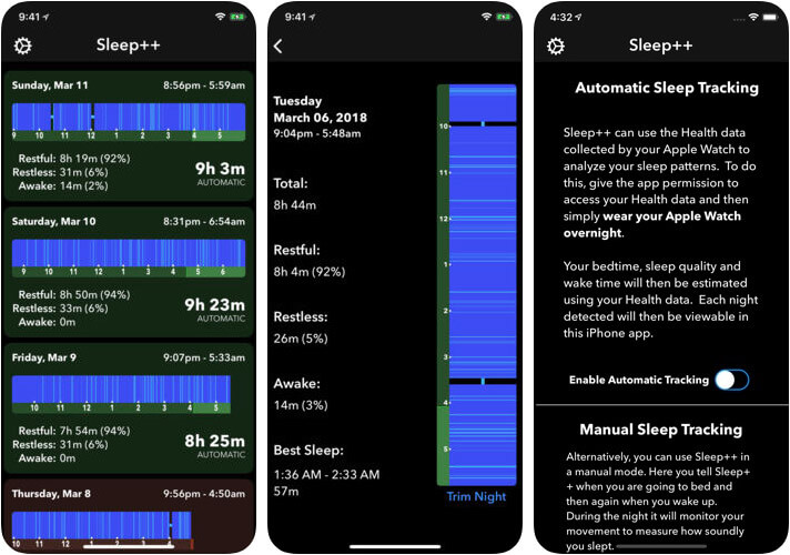 Sleep++ Sleep Tracking App for iPhone and Apple Watch Screenshot