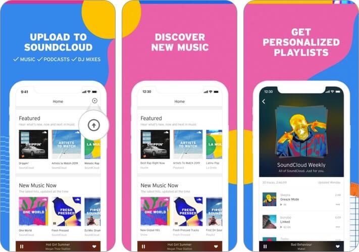 soundcloud music streaming iphone and ipad app screenshot
