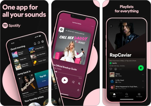 Spotify iPhone app for listening music