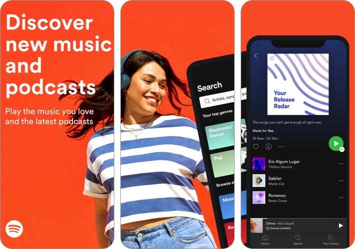 spotify music streaming iphone and ipad app screenshot