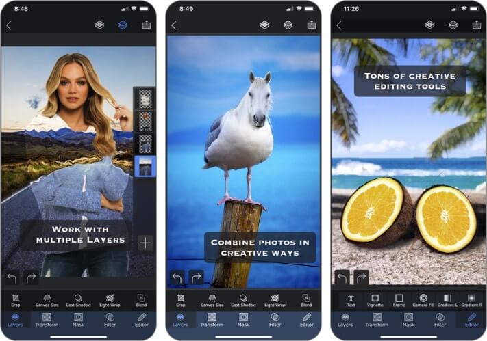 superimpose x iphone and ipad photo editing app screenshot