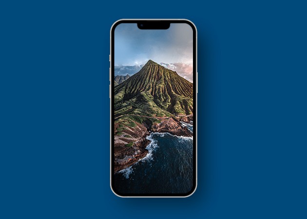 The beginning of the landscape iOS wallpaper
